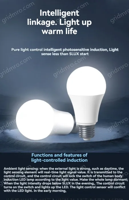 LED photosensitive lamp-7W