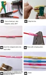 BHT0.5Transparent white-Heat Shrink Terminals