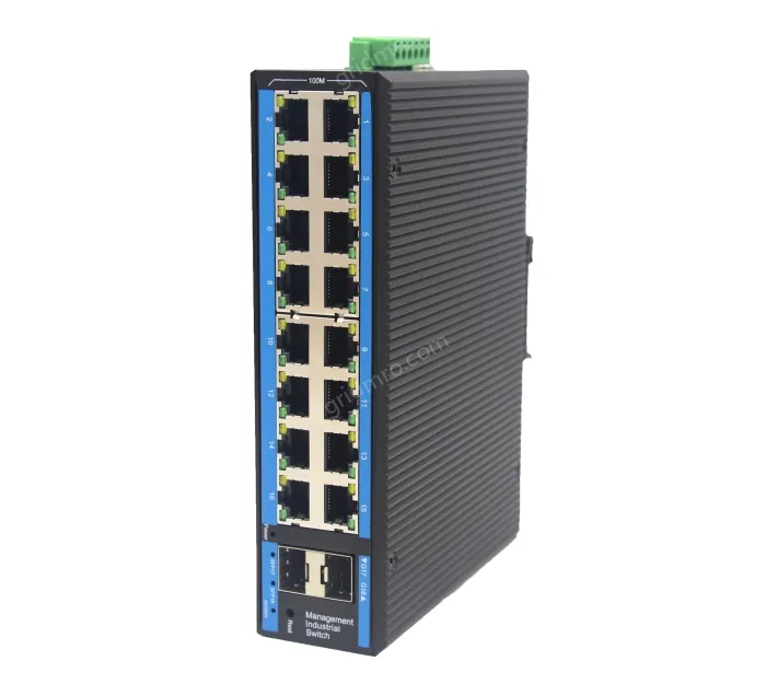 16-port 10/100BASE-TX+2G SFP Managed Industrial Switch