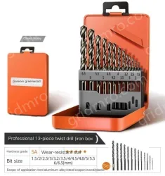 Professional iron box 13-piece set + 13 twist drills