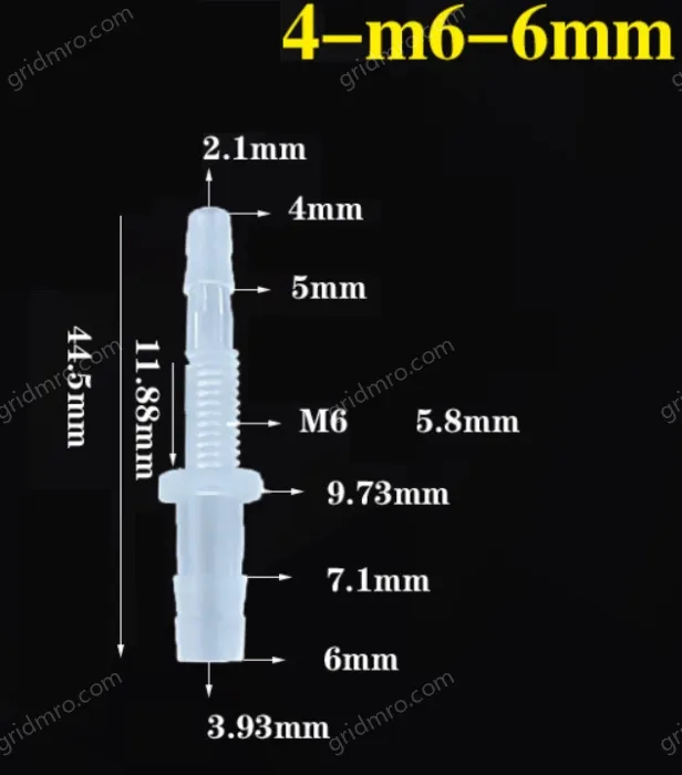 4-M6-6-Feed-through plastic connectors